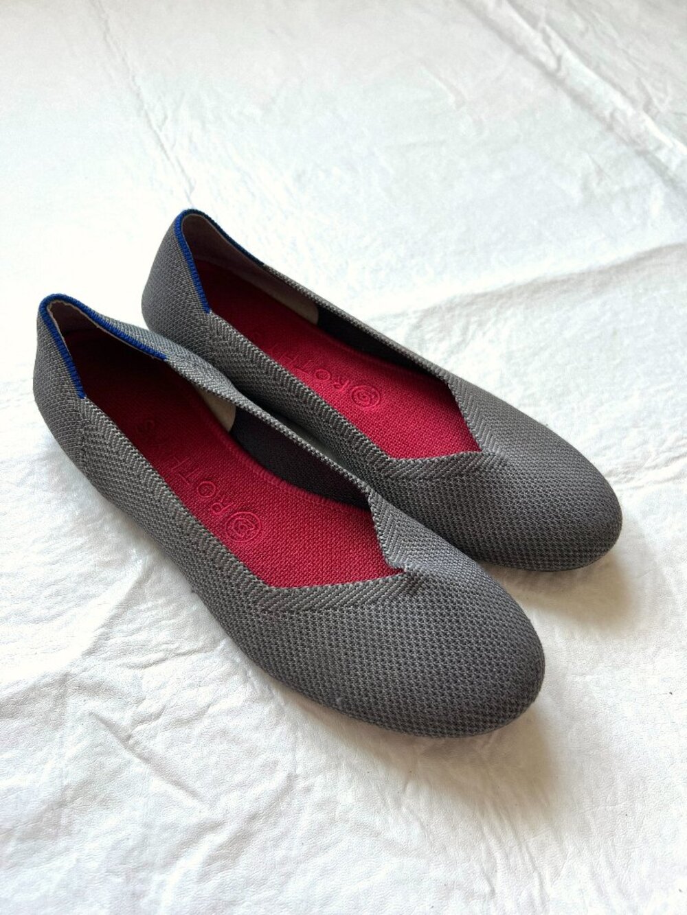 Rothys flats The Daily ballet gray womens 8.5 slip on shoes rothy's round toe